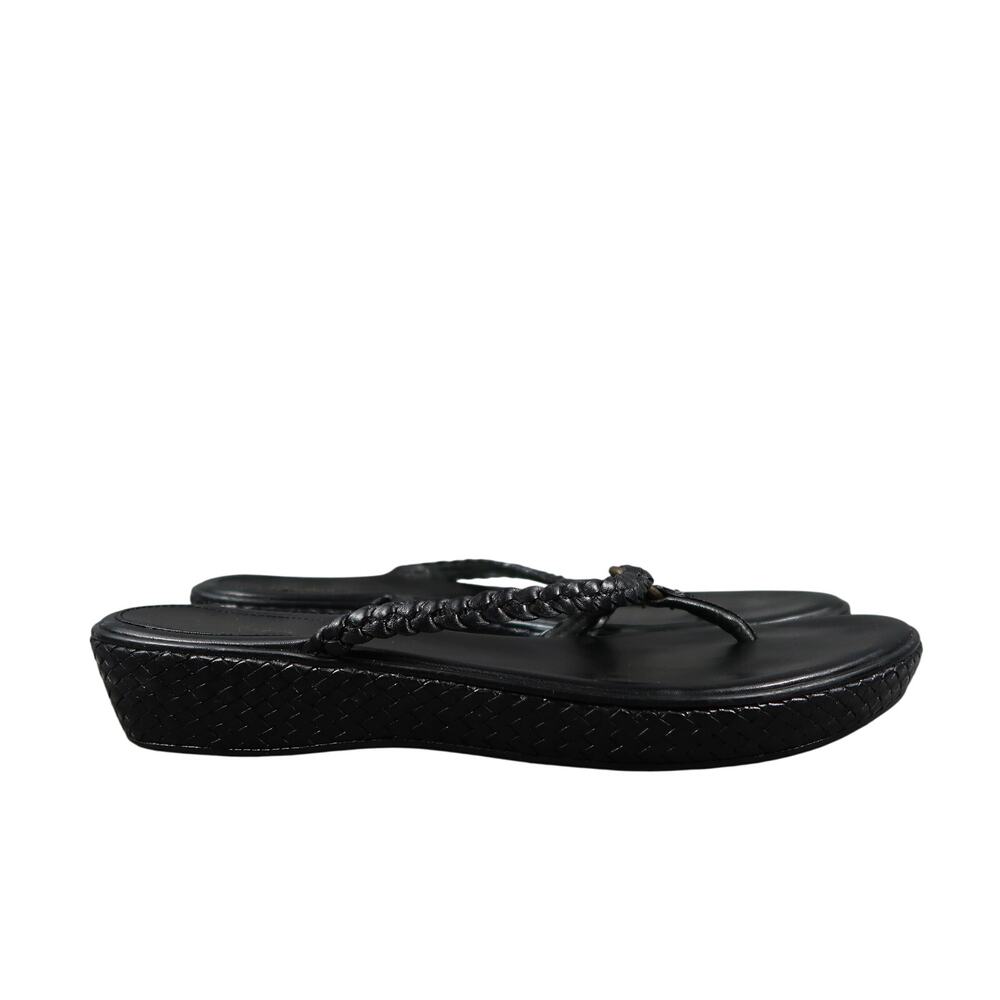 Cole Haan Shoes Womens 8 Sandals Fashion Leather Braided Strap Slip On Flip Flop